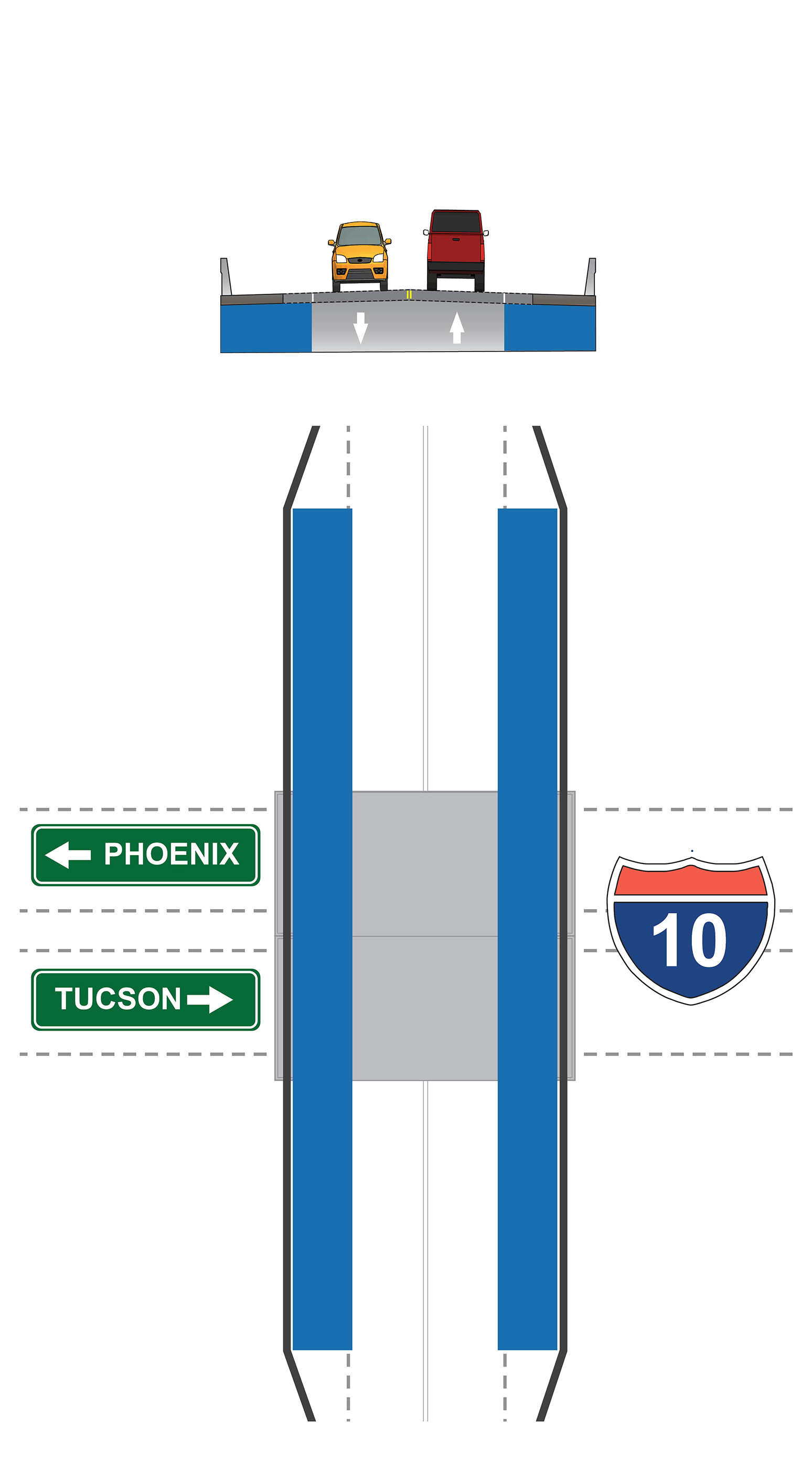 Rendering of crossroads under option 2