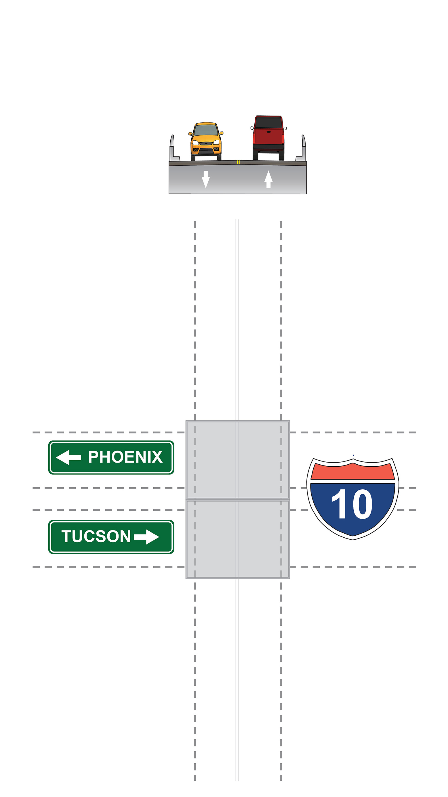 Rendering of crossroads under option 1