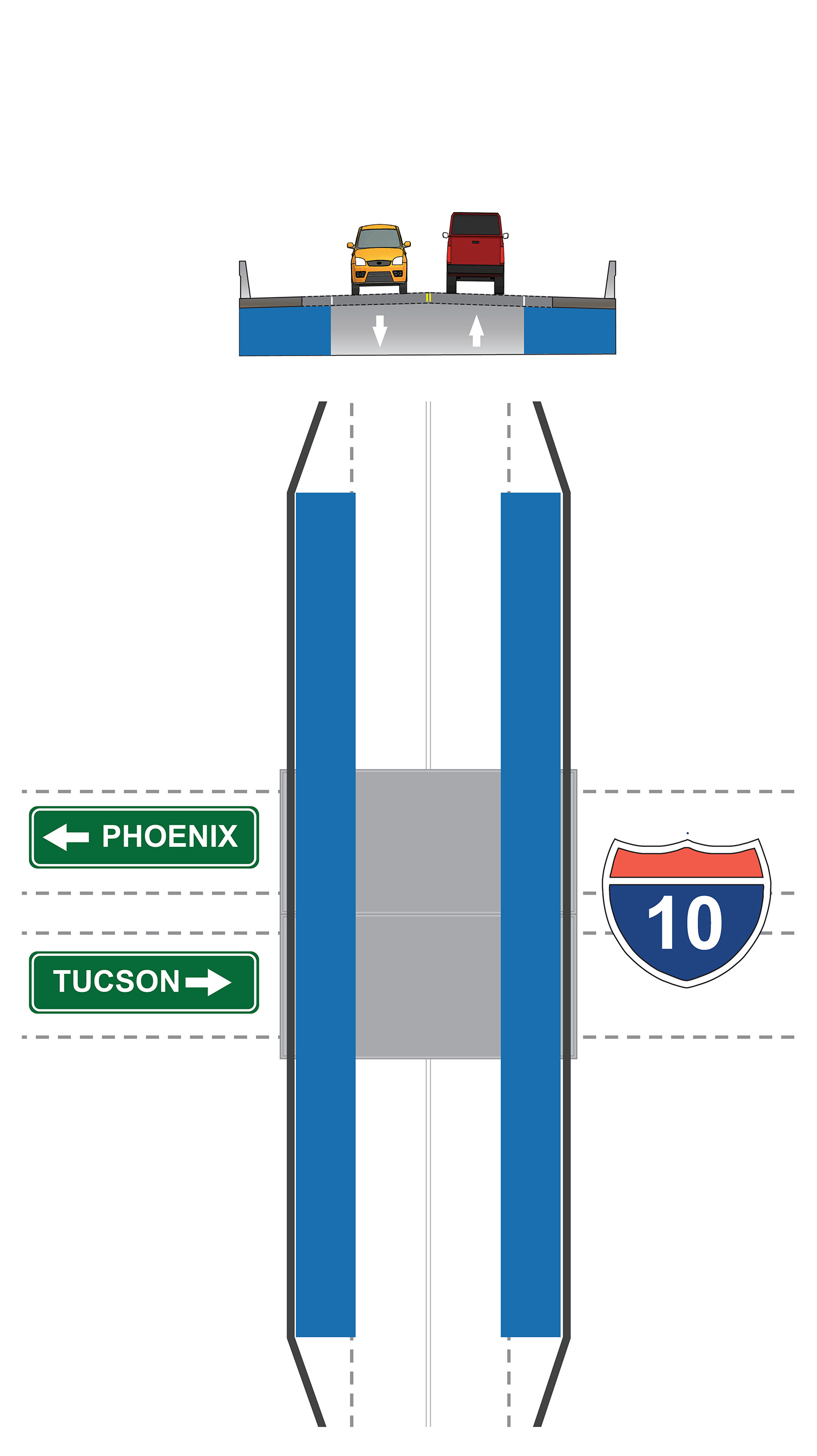 Rendering of crossroads under option 2