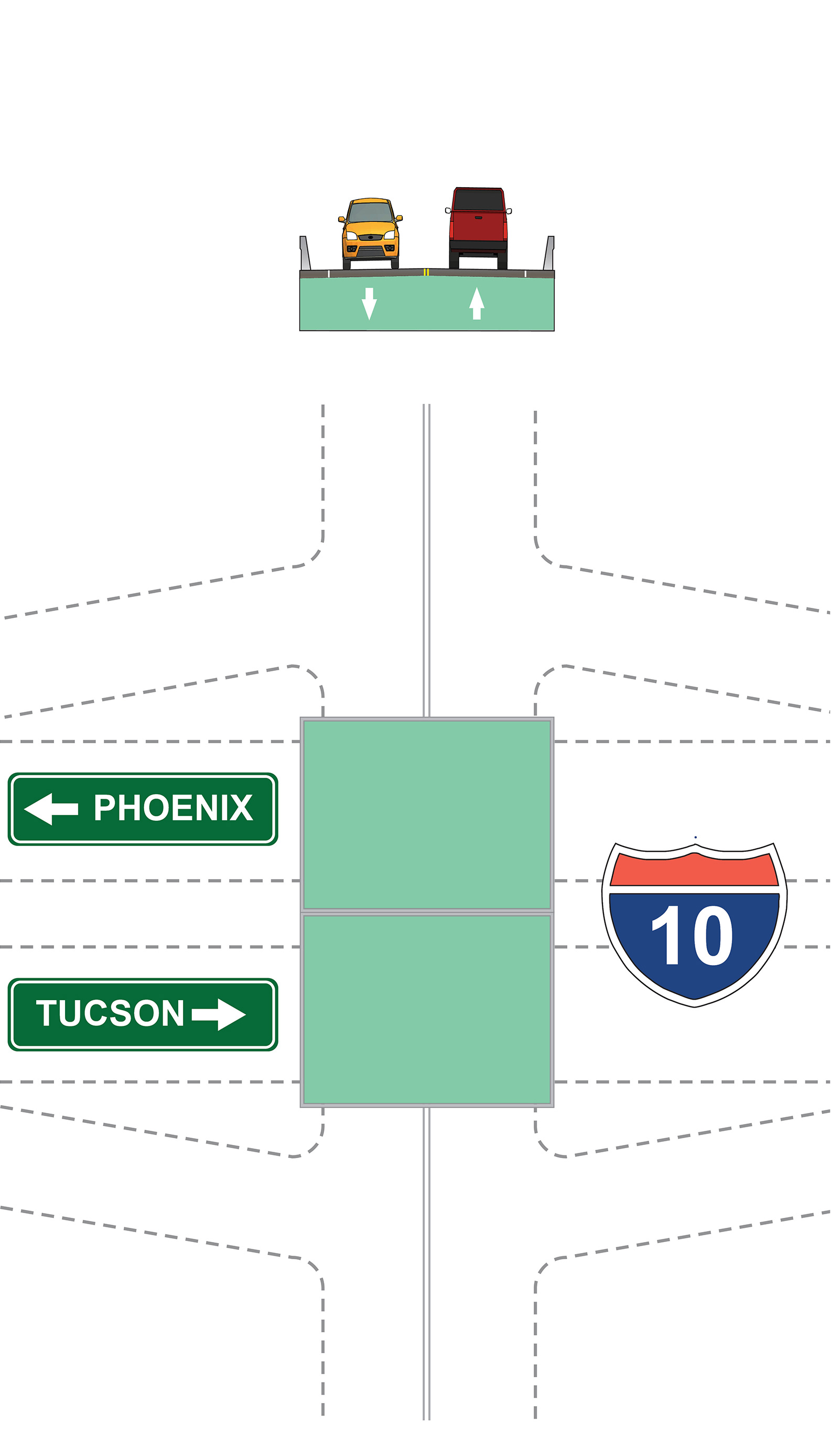 Rendering of crossroads under option 2